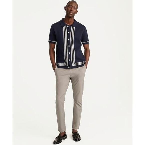 J.Crew Stretch 250 Skinny Chino Pants Mens 30x32 Gray Twill Cotton Blend Zip Fly - Picture 1 of 8